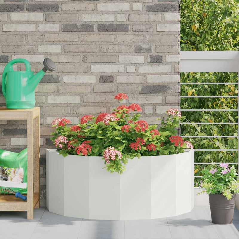 Load image into Gallery viewer, Vidaxl plantenbak wit 90 x 45 x 35 cm staal
