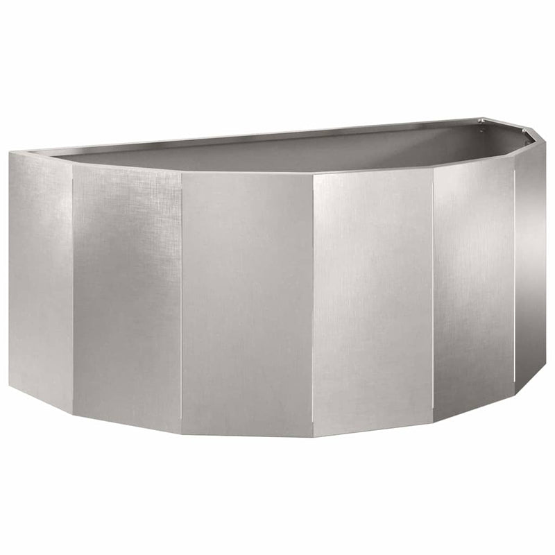 Load image into Gallery viewer, Vidaxl plantenbak zilver 90 x 45 x 35 cm roestvrij staal
