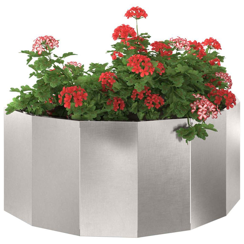 Load image into Gallery viewer, Vidaxl plantenbak zilver 90 x 45 x 35 cm roestvrij staal
