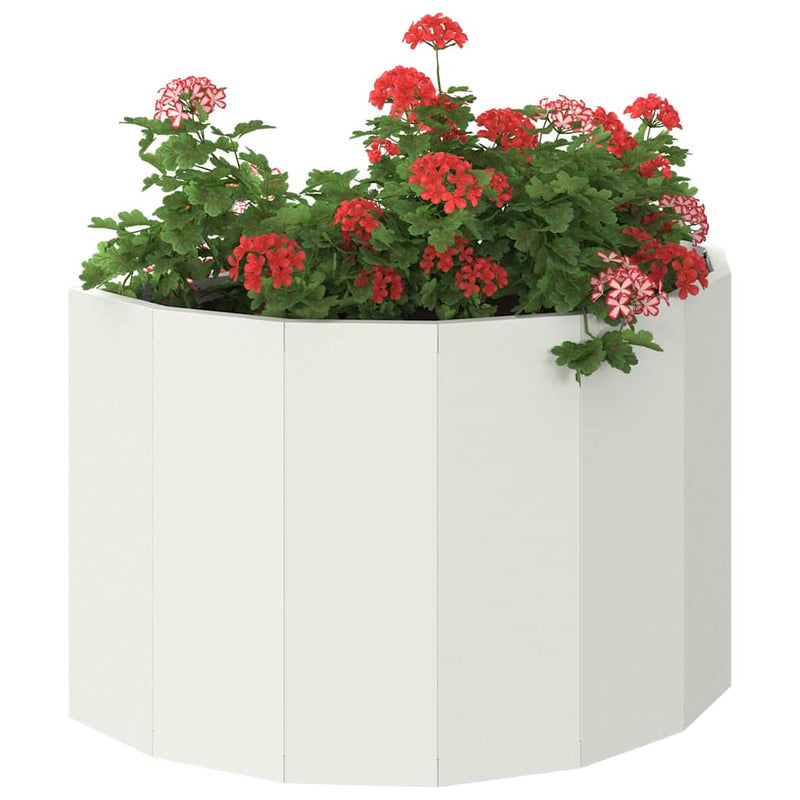 Load image into Gallery viewer, Vidaxl plantenbak wit 60 x 30 x 35 cm staal
