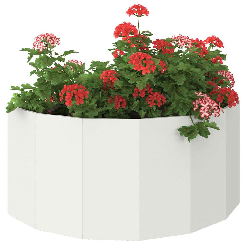 Load image into Gallery viewer, Vidaxl plantenbak wit 120 x 60 x 50 cm staal
