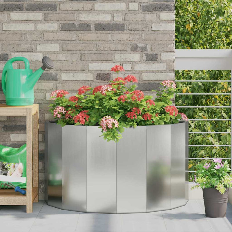 Load image into Gallery viewer, Vidaxl plantenbak zilver 90 x 45 x 50 cm gegalvaniseerd staal
