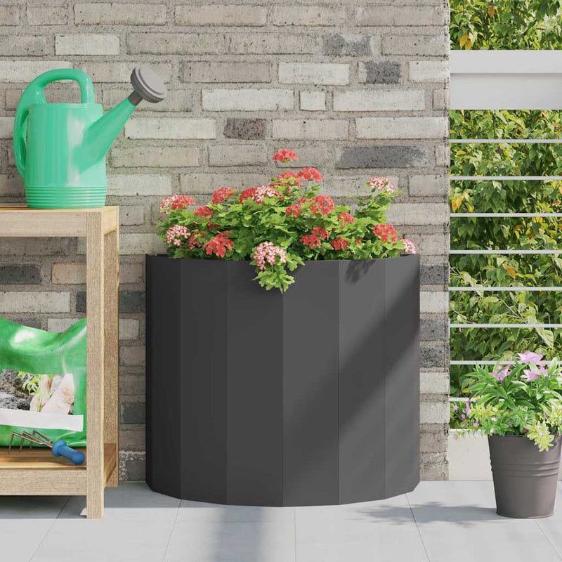 Load image into Gallery viewer, Vidaxl plantenbak zwart 60 x 30 x 50 cm staal
