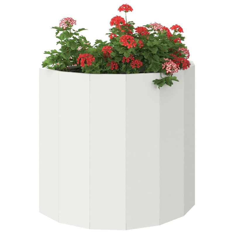 Load image into Gallery viewer, Vidaxl plantenbak wit 60 x 30 x 50 cm staal
