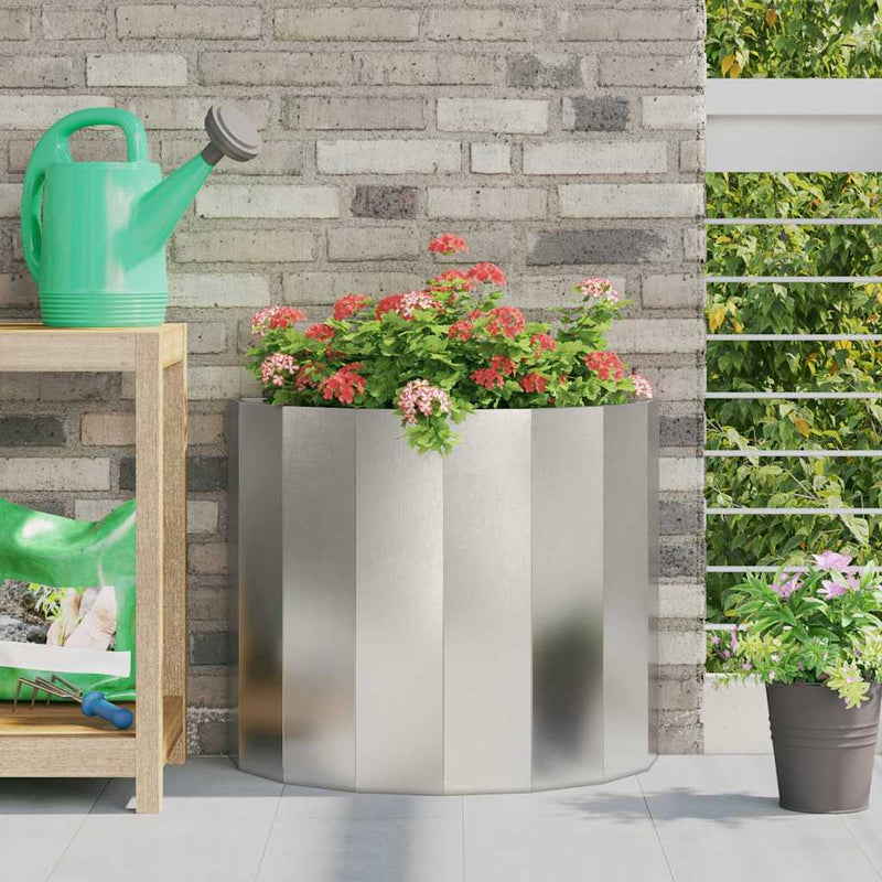 Load image into Gallery viewer, Vidaxl plantenbak zilver 60 x 30 x 50 cm roestvrij staal
