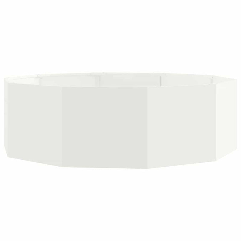 Load image into Gallery viewer, Vidaxl plantenbak wit 120 x 120 x 35 cm staal
