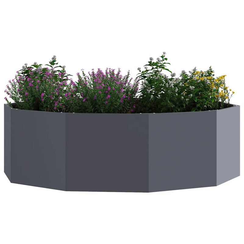 Load image into Gallery viewer, Vidaxl plantenbak antraciet 120 x 120 x 35 cm staal
