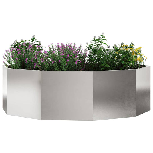 Vidaxl plantenbak zilver 120 x 120 x 35 cm roestvrij staal