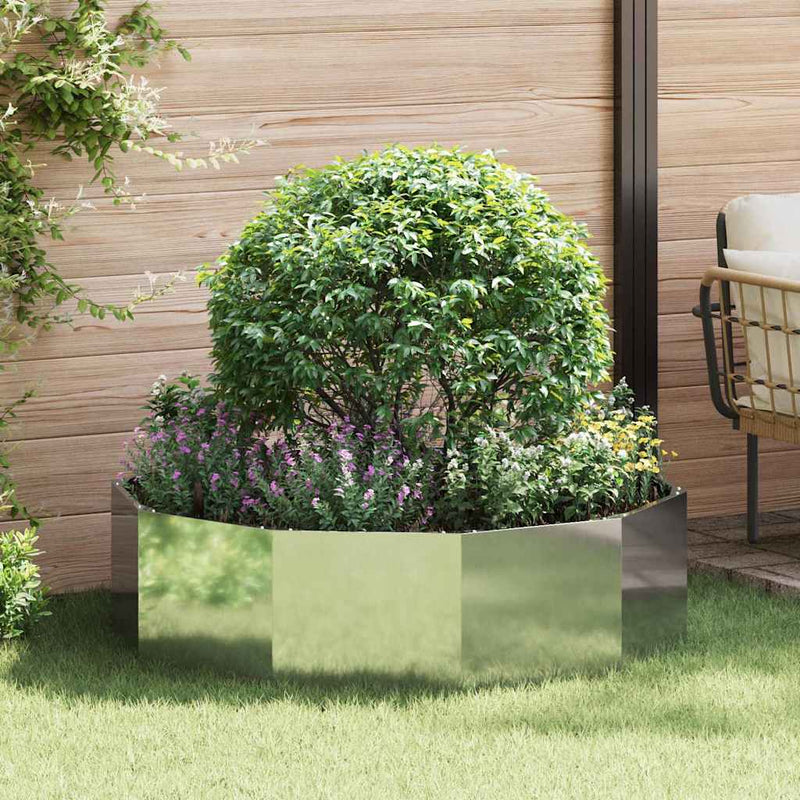 Load image into Gallery viewer, Vidaxl plantenbak zilver 120 x 120 x 35 cm gegalvaniseerd staal

