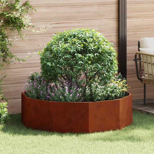 Vidaxl plantenbak roestig 120 x 120 x 35 cm cortenstaal