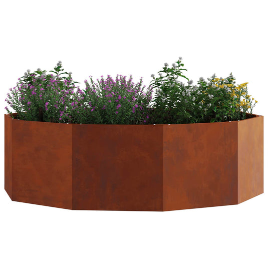 Vidaxl plantenbak roestig 120 x 120 x 35 cm cortenstaal