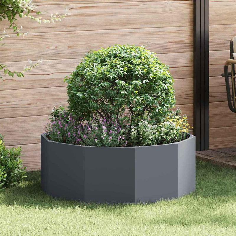 Load image into Gallery viewer, Vidaxl plantenbak antraciet 90 x 90 x 35 cm staal
