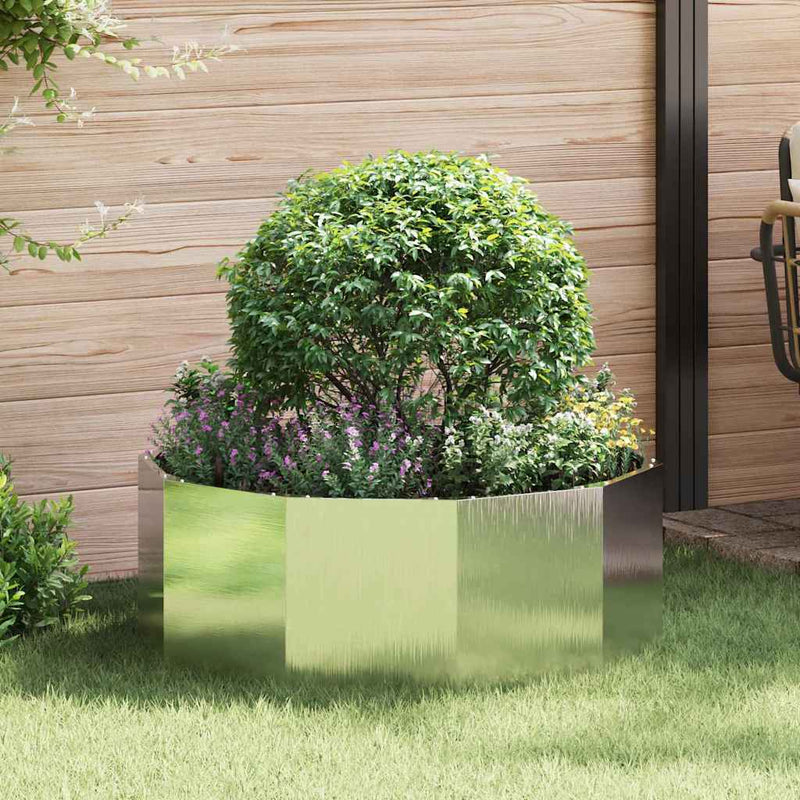 Load image into Gallery viewer, Vidaxl plantenbak zilver 90 x 90 x 35 cm roestvrij staal
