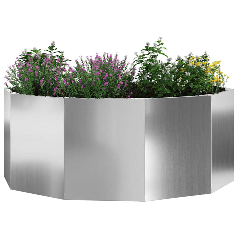 Load image into Gallery viewer, Vidaxl plantenbak zilver 90 x 90 x 35 cm gegalvaniseerd staal
