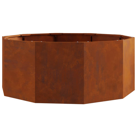Vidaxl plantenbak roestig 90 x 90 x 35 cm cortenstaal