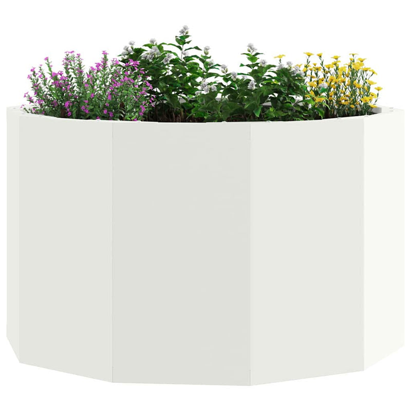 Load image into Gallery viewer, Vidaxl plantenbak wit 60 x 60 x 35 cm staal
