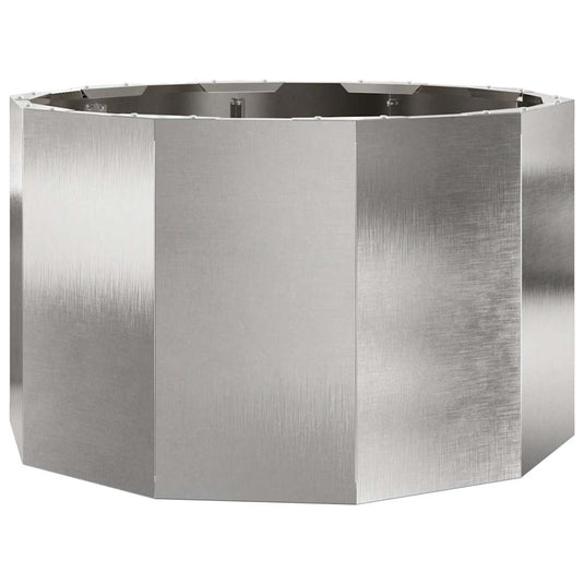 Vidaxl plantenbak zilver 60 x 60 x 35 cm roestvrij staal