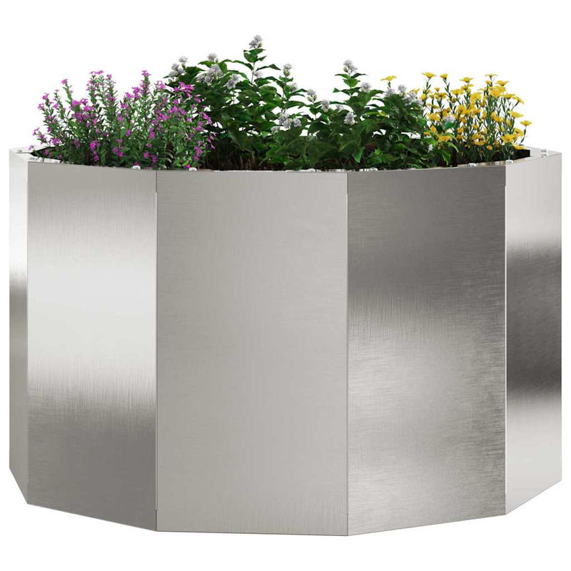 Load image into Gallery viewer, Vidaxl plantenbak zilver 60 x 60 x 35 cm roestvrij staal
