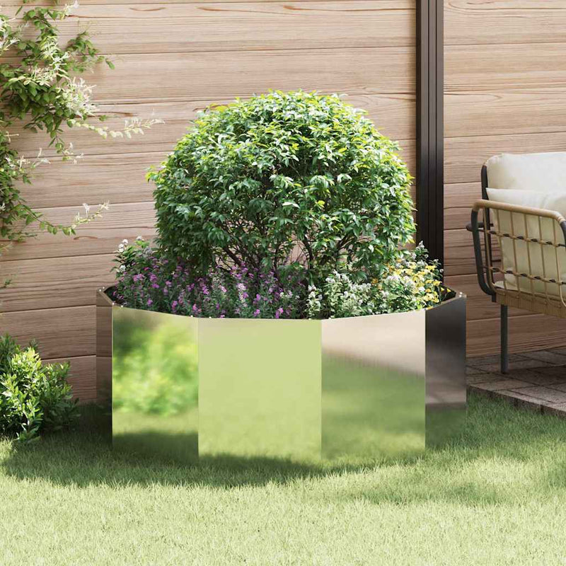 Load image into Gallery viewer, Vidaxl plantenbak zilver 120 x 120 x 50 cm gegalvaniseerd staal
