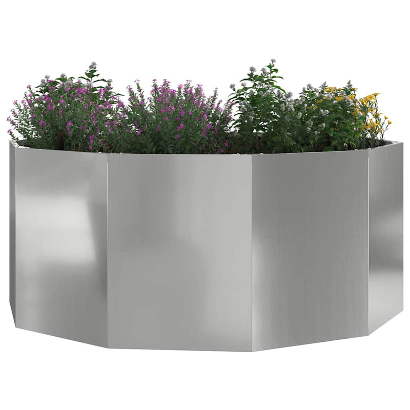 Load image into Gallery viewer, Vidaxl plantenbak zilver 120 x 120 x 50 cm gegalvaniseerd staal
