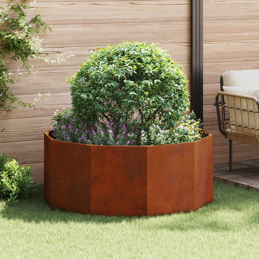 Vidaxl plantenbak roestig 120 x 120 x 50 cm cortenstaal