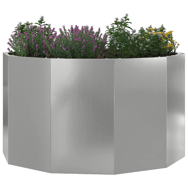 Load image into Gallery viewer, Vidaxl plantenbak zilver 90 x 90 x 50 cm gegalvaniseerd staal
