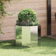 Vidaxl plantenbak zilver 60 x 60 x 50 cm roestvrij staal