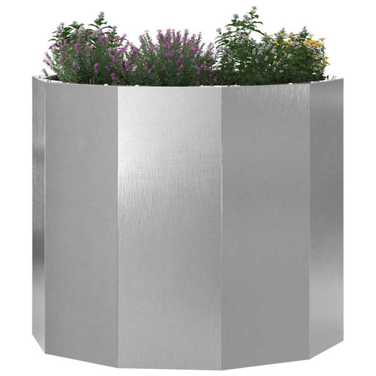 Vidaxl plantenbak zilver 60 x 60 x 50 cm roestvrij staal
