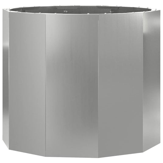 Vidaxl plantenbak zilver 60 x 60 x 50 cm gegalvaniseerd staal