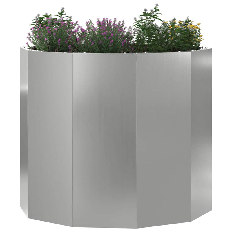 Load image into Gallery viewer, Vidaxl plantenbak zilver 60 x 60 x 50 cm gegalvaniseerd staal
