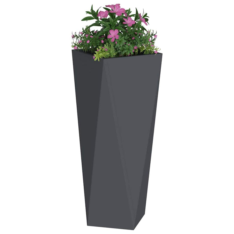 Load image into Gallery viewer, Vidaxl plantenbak 2 pcs antraciet 30 x 30 x 75 cm staal
