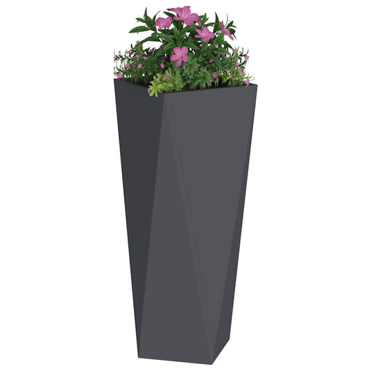Vidaxl plantenbak 2 pcs antraciet 30 x 30 x 75 cm staal