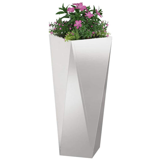 Vidaxl plantenbak 2 pcs zilver 30 x 30 x 75 cm roestvrij staal