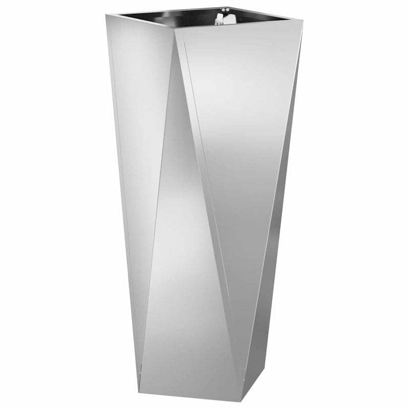 Load image into Gallery viewer, Vidaxl plantenbak zilver 30 x 30 x 75 cm gegalvaniseerd staal
