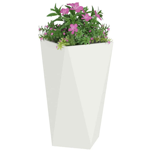 Vidaxl plantenbak 2 pcs wit 40 x 40 x 75 cm staal