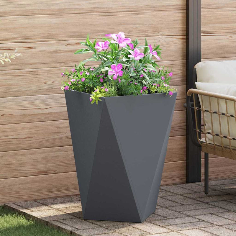 Load image into Gallery viewer, Vidaxl plantenbak antraciet 50 x 50 x 75 cm staal
