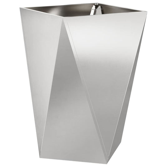 Vidaxl plantenbak zilver 50 x 50 x 75 cm roestvrij staal