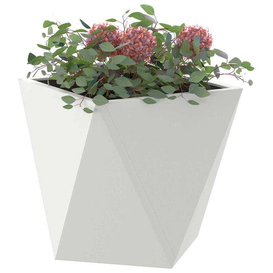 Vidaxl plantenbak 2 pcs wit 30 x 30 x 30 cm staal