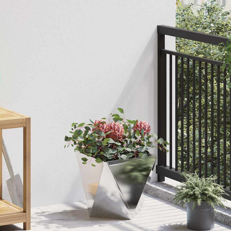 Load image into Gallery viewer, Vidaxl plantenbak zilver 30 x 30 x 30 cm roestvrij staal
