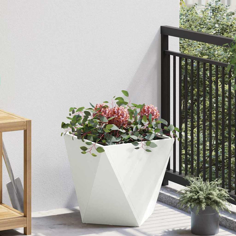 Load image into Gallery viewer, Vidaxl plantenbak wit 40 x 40 x 40 cm staal
