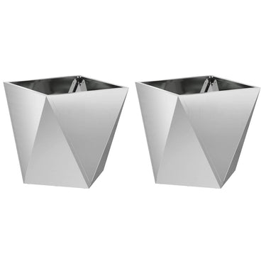 Vidaxl plantenbak 2 pcs zilver 40 x 40 x 40 cm gegalvaniseerd staal