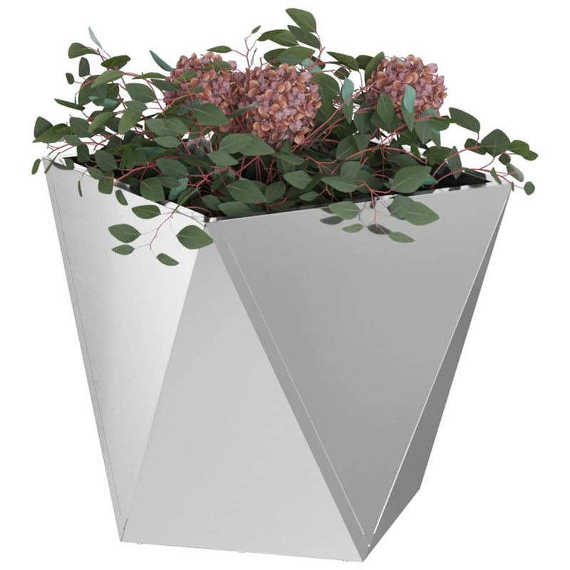 Load image into Gallery viewer, Vidaxl plantenbak 2 pcs zilver 40 x 40 x 40 cm gegalvaniseerd staal

