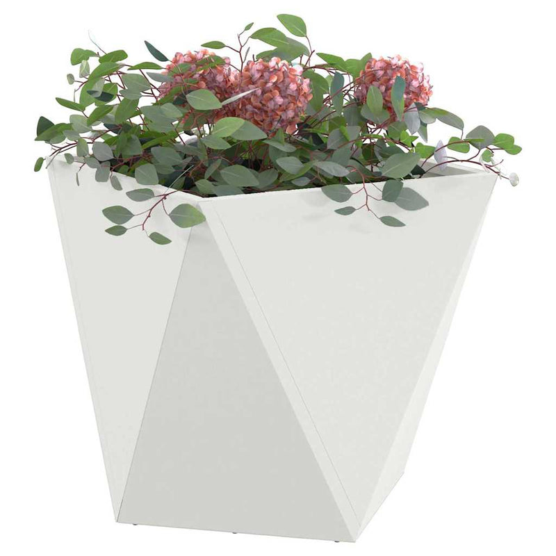 Load image into Gallery viewer, Vidaxl plantenbak wit 50 x 50 x 50 cm staal
