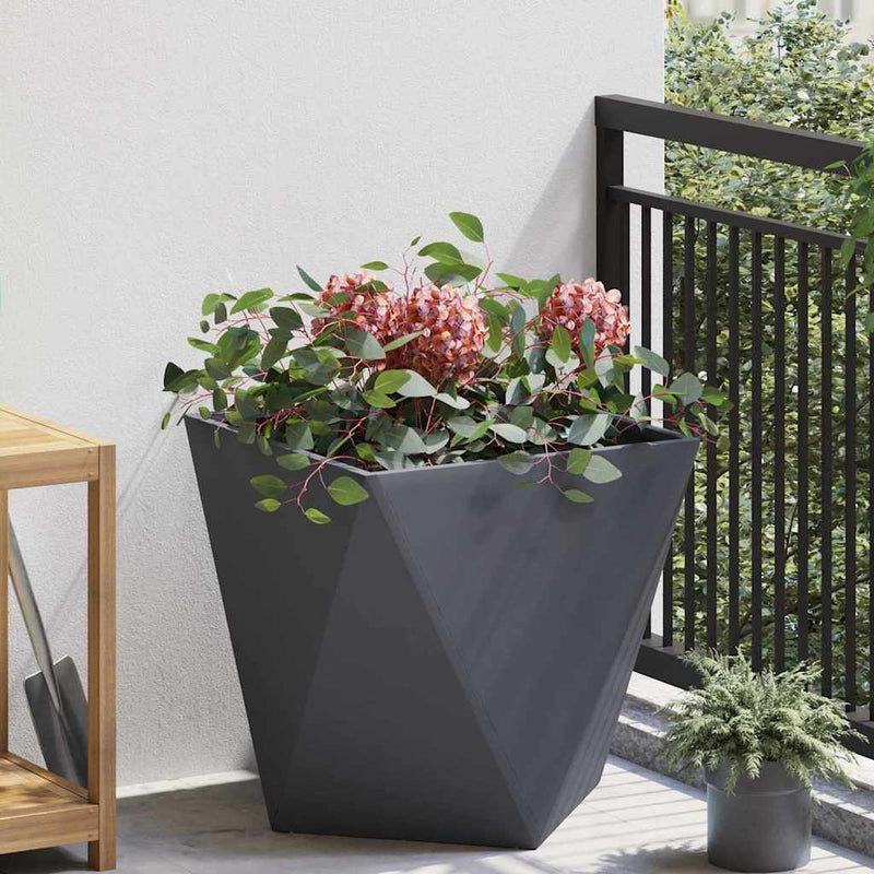 Load image into Gallery viewer, Vidaxl plantenbak antraciet 50 x 50 x 50 cm staal
