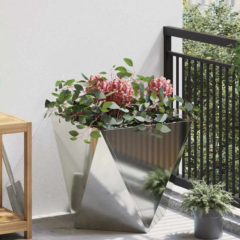 Load image into Gallery viewer, Vidaxl plantenbak zilver 50 x 50 x 50 cm gegalvaniseerd staal
