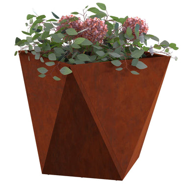 Vidaxl plantenbak 2 pcs roestig 50 x 50 x 50 cm cortenstaal
