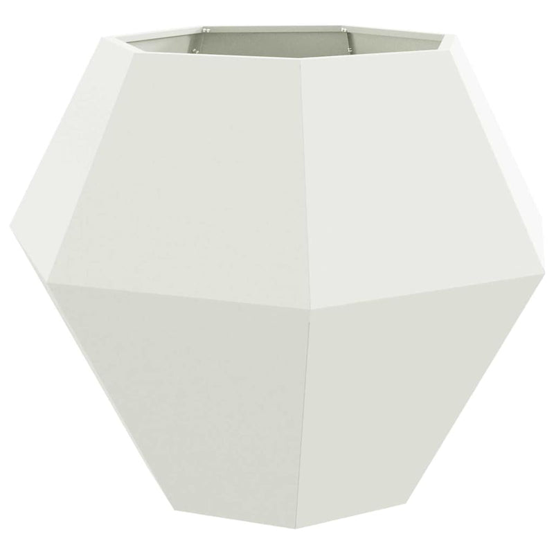 Load image into Gallery viewer, Vidaxl plantenbak wit 100 x 100 x 80 cm staal
