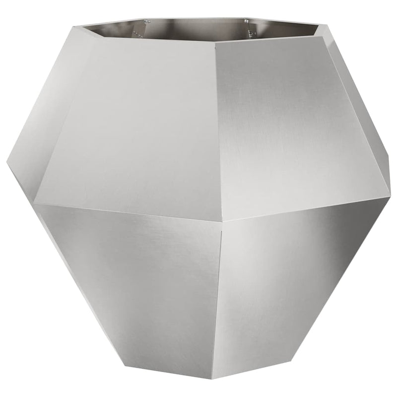 Load image into Gallery viewer, Vidaxl plantenbak zilver 100 x 100 x 80 cm roestvrij staal
