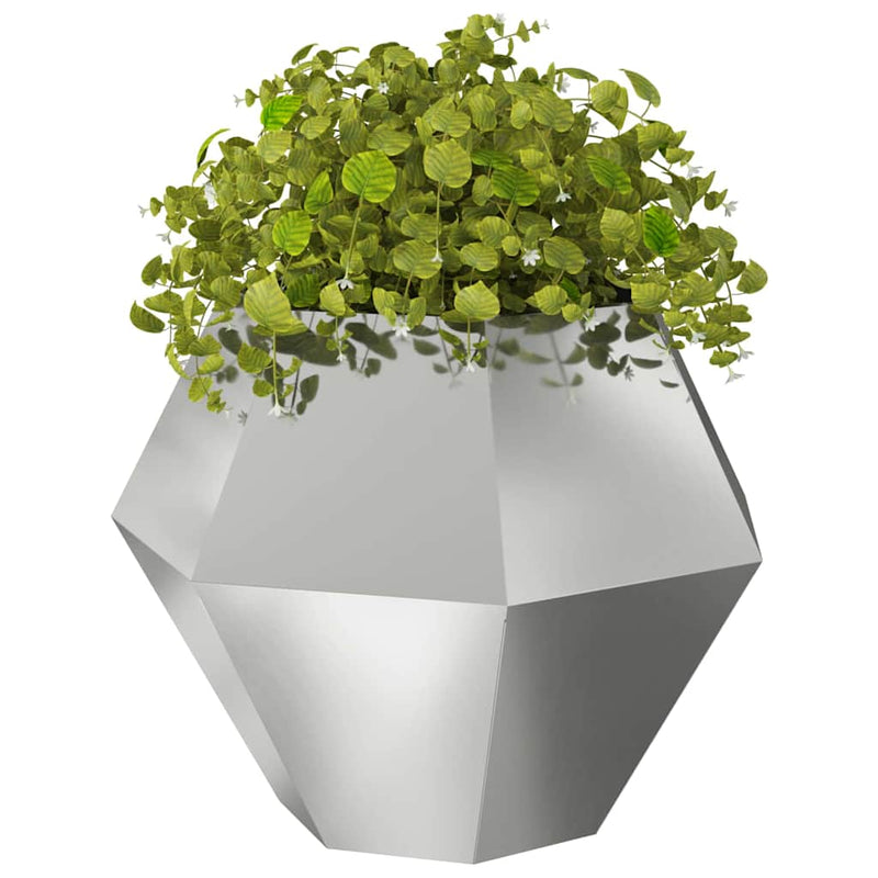 Load image into Gallery viewer, Vidaxl plantenbak 2 pcs zilver 100 x 100 x 80 cm gegalvaniseerd staal
