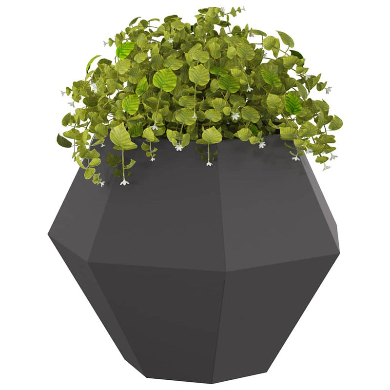 Load image into Gallery viewer, Vidaxl plantenbak 2 pcs zwart 75 x 75 x 60 cm staal
